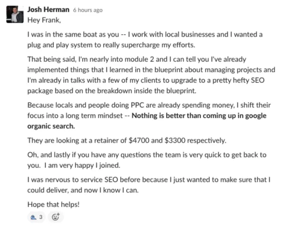 Josh Herman -- closing 4700 and 3300 retainers